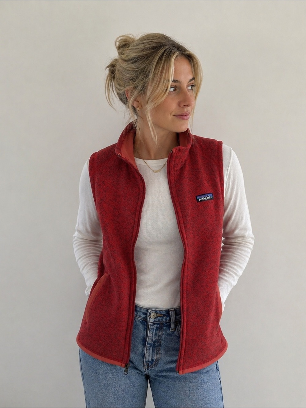 Patagonia Better Sweater Full Zip Vest Sumac Red Outdoors Active Preppy Hiking
